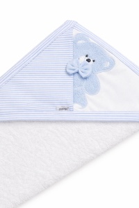 Set halat baie copii 4 piese cu gluga ursulet, prosop baie copii si papuci bebe - Img 5