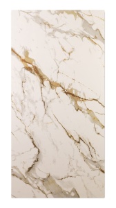 Placă PVC Decorativă Aspect Marmură Calacatta Gold 2.4m x 1.22m Grosime 2.5mm - Img 1