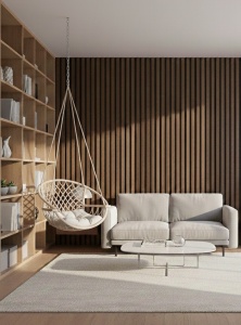 Riflaj MDF Acustic Modern Maro Nuc 2.8m x 0.60m - Img 2