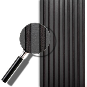 Riflaj MDF Acustic Modern Negru Mat 2.8m x 45cm - Img 5