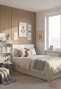 Riflaj MDF Decorativ Light Oak 2.8m x 45cm - Img 2