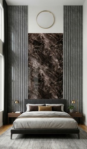 Placa Decorativa PVC Aspect Marmura Neagra Premium 1.22 x 2.4 m Grosime 2.5 mm - Img 2