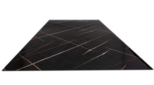 Placa PVC Marmura Neagra cu Venaturi Aurii 1.22 x 2.4 m Grosime 2.5 mm - Img 3