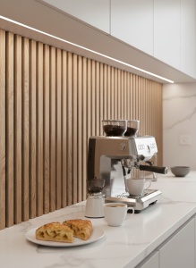 Panou Riflaj MDF Decorativ Natural Oak 2.8m x 45cm - Img 2