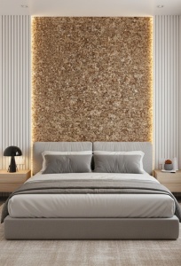 Placă PVC Decorativă Chevron Brown Oak, Textură Lemn, 1.22 x 2.4 m, Grosime 2.5 mm - Img 2