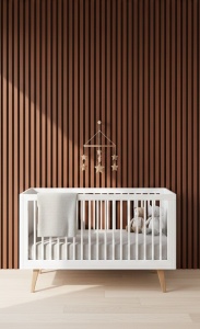 Panou Riflaj MDF Decorativ Mahogany Brown 2.8m x 0.60m - Img 2