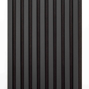 Riflaj MDF Acustic Modern Negru Mat 2.8m x 0.60 m