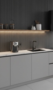 Riflaj MDF Decorativ Charcoal Wood 2.8m x 1m - Img 2