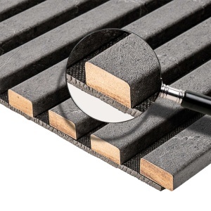 Riflaj MDF Decorativ Charcoal Wood 2.8m x 45cm