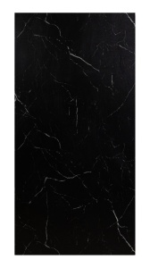 Panou Decorativ PVC Aspect Marmură Neagră cu Venaturi Albe, 2.4m x 1.22m, Grosime 2.5mm