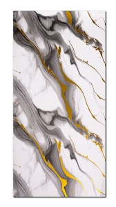 Placa PVC Decorativa Marmura Fluid Art cu Aur 1.22 x 2.4 m Grosime 2.5 mm