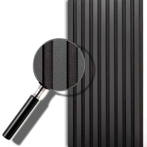Riflaj MDF Acustic Modern Negru Mat 2.8m x 1 m - Img 3