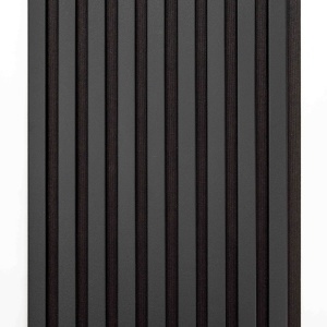 Riflaj MDF Acustic Modern Negru Mat 2.8m x 45cm - Img 3