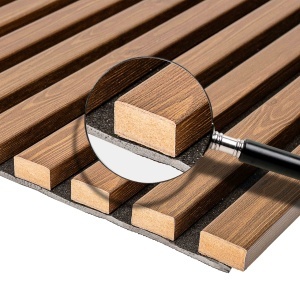 Riflaj MDF Acustic Modern Textură Lemn Natur 2.8m x 45cm