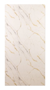 Placă Decorativă PVC Aspect Marmură Crem, 2.4m x 1.22m, Grosime 2.5mm