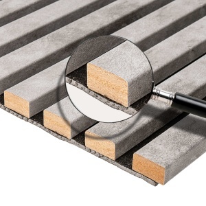 Riflaj MDF Acustic Modern Gri Piatră 2.8m x 45cm