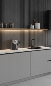 Riflaj MDF Decorativ Charcoal Wood 2.8m x 45cm - Img 2