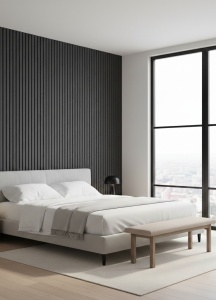 Riflaj MDF Decorativ Concrete Grey 2.8m x 45cm - Img 2