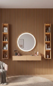Riflaj MDF Decorativ Honey Oak 2.8m x 45cm - Img 2