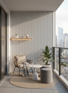 Riflaj MDF Decorativ Pure White 2.8m x 45cm - Img 2