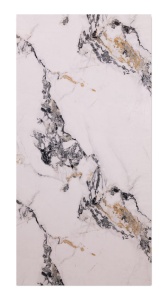 Panou Decorativ PVC Efect Marmura Alba Carrara cu Venaturi Soft 1.22 x 2.4 m Grosime 2.5 mm