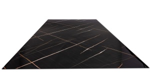 Placa PVC Marmura Neagra cu Venaturi Aurii 1.22 x 2.8 m Grosime 2.5 mm - Img 3