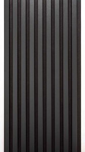 Riflaj MDF Acustic Modern Negru Mat 2.8m x 45cm - Img 4