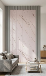 Placa Decorativa PVC Aspect Marmura Alba 1.22 x 2.4 m Grosime 2.5 mm - Img 2
