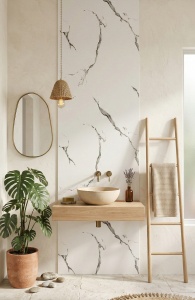 Placa PVC Marmura Alba Calacatta 2.4 m x 1.22 m Grosime 2.5 mm - Img 2