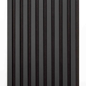 Riflaj MDF Acustic Modern Negru Mat 2.8m x 1 m