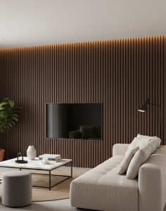 Riflaj MDF Decorativ Wenge Elegance 2.8m x 1m - Img 2