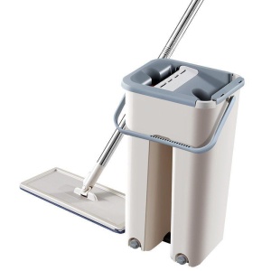 Set mop plat cu galeata cu stoarcere