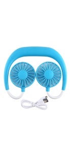 Ventilator portabil de gât cu dublu ventilator, alimentare USB, mâini libere, silențios