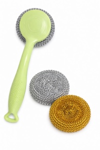 Set perie de vase cu lavete metalice