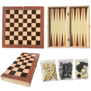 Table sah din lemn 2in1