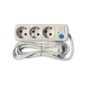 Prelungitor electric cu întrerupător – 3 prize – cablu 3 m