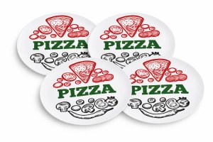 Set 4 farfurii Pizza – Ø 33 cm – Melamină
