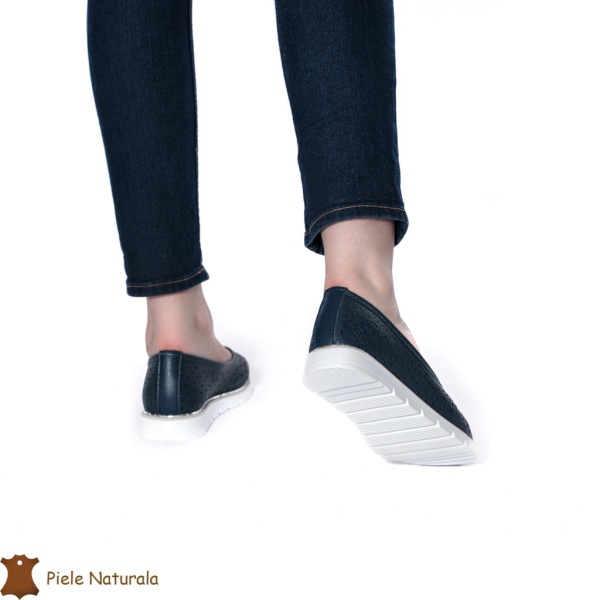 Balerini Dama Piele naturală CRL0030 BLEUMARIN - Img 3