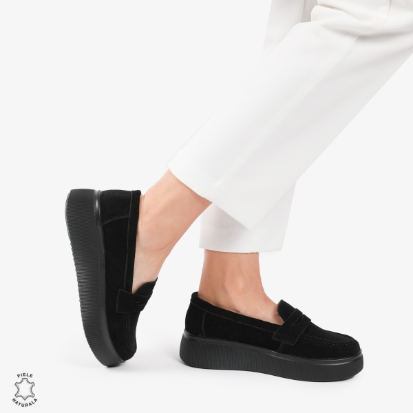 Mocasini dama din piele naturala Intoarsa CRL0788 - Img 3