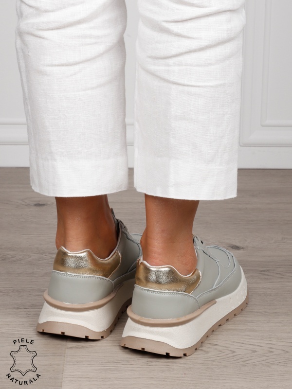 Pantofi Casual DAMA din PIELE Naturala cu model pe talpa CRL1524 BARILLA - Img 3