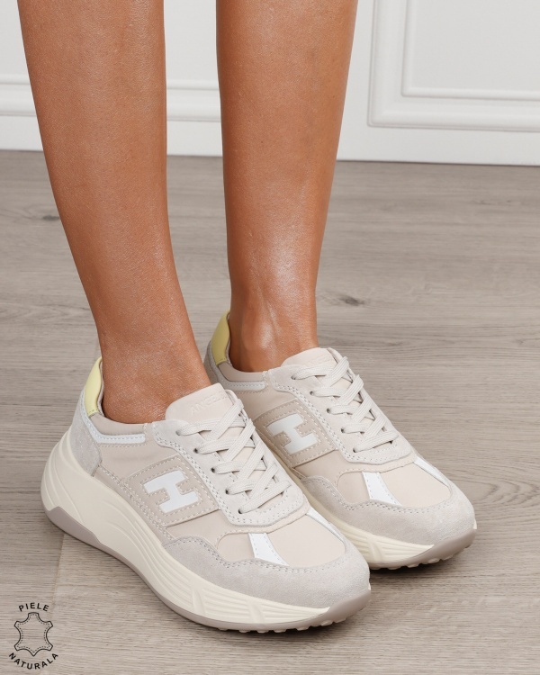 Pantofi sport damă din piele naturală în combinație de culori CRL1879 BEJ - Img 2