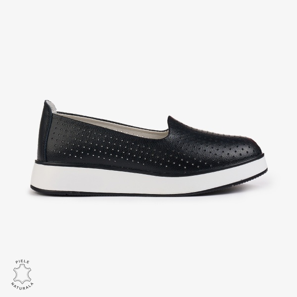 BALERINI Dama Piele Naturala PERFORATA CRL1006 Culoare: NEGRU - Img 3