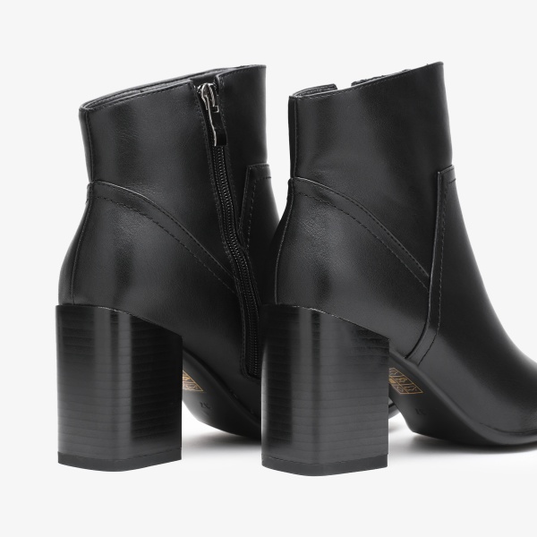 Botine dama din Piele Ecologica CRL0663 Negru - Img 3