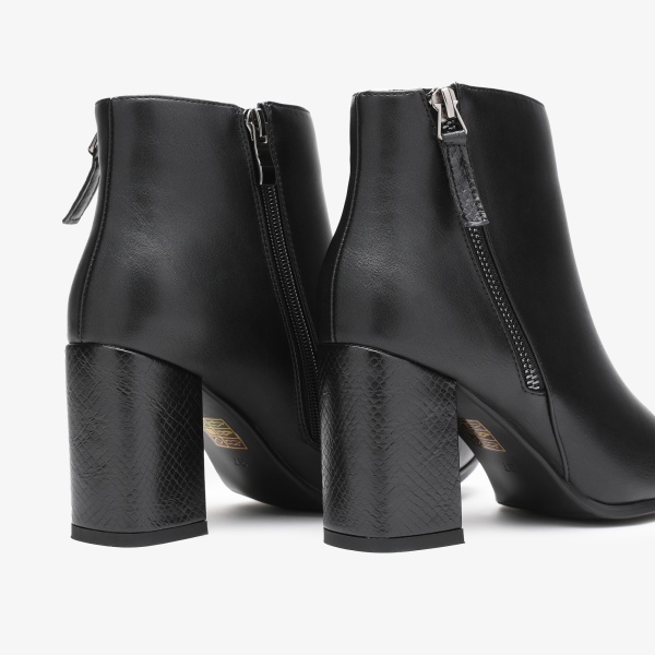 Botine dama din Piele Ecologica Elegante CRL0654 NEGRU - Img 3