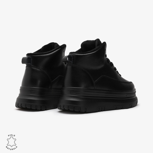 Ghete dama din Piele Naturala CRL0646 NEGRU - Img 3