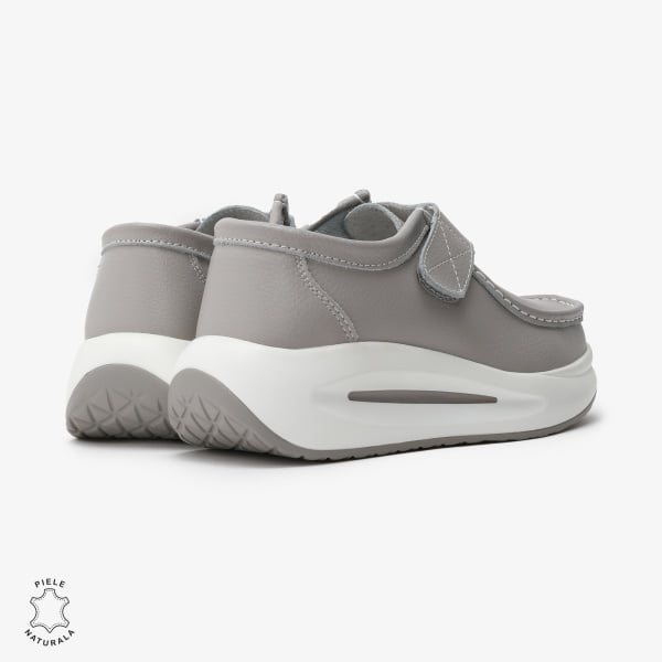 Pantofi Casual de dama din Piele Naturala CRL0570 GRI - Img 3