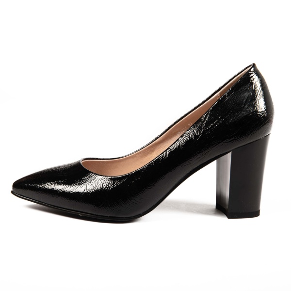 Pantofi Eleganți dama din Piele Ecologică CRL0133 NEGRU - Img 3