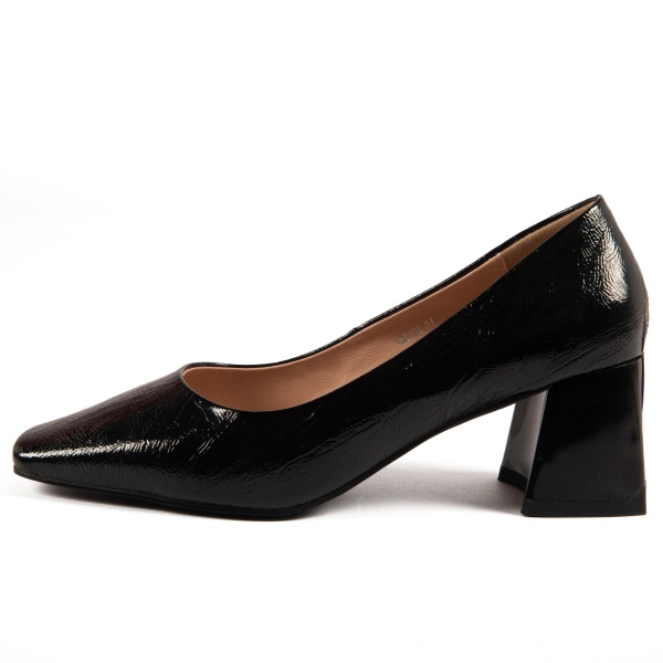 Pantofi Eleganți dama din Piele Ecologică LACUITA CRL1317 NEGRU - Img 3