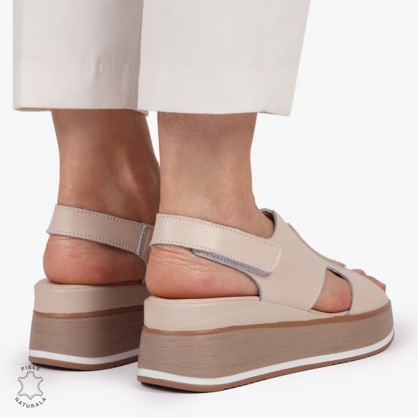 SAndale DAMA SPORT DIN PIELE NATURALA CU INCHIDERE SCAI CRL1410 ROZ - Img 4