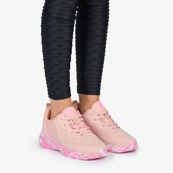 SNEAKERS din TEXTIL cu talpa multicolor CRL1039 CULOARE: ROZ - Img 3